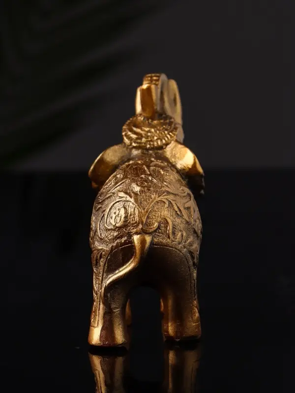Фигурка гипс &laquo;Слон резной&raquo;, 10&times;9.5&times;3 см, под бронзу
