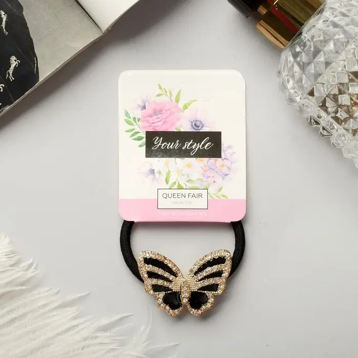 Резинка для волос Резинка для волос "Онель" бабочка, 4 см, микс