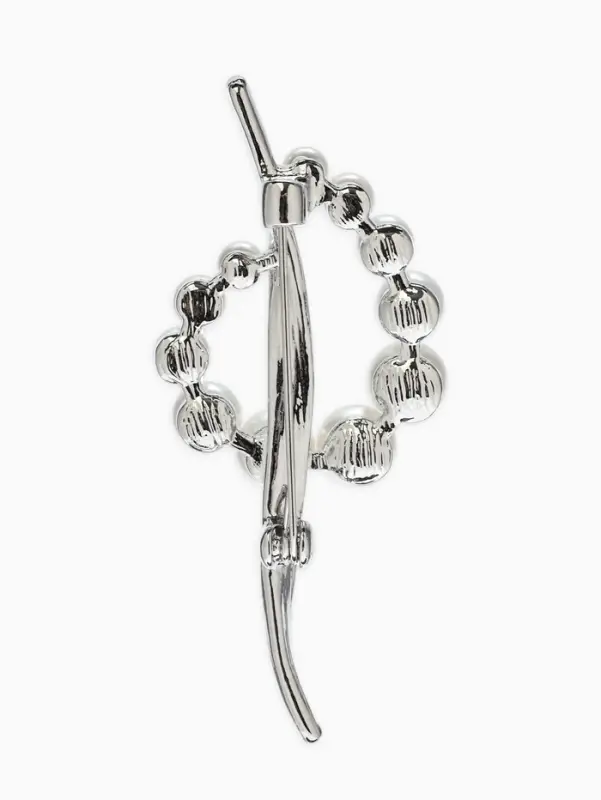 Брошь &laquo;Нежность&raquo;, жемчуг, цвет белый в серебре