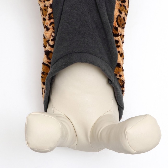 Толстовка с капюшоном "Леопард", размер S (ДС 23, ОШ 26, ОШ 32 см)