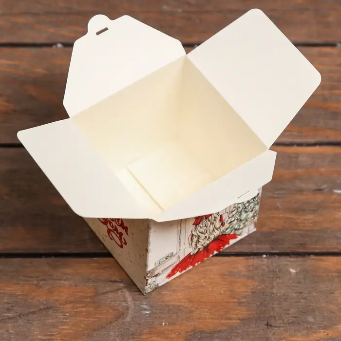 Коробка складная, подарочная новогодняя «Домашний уют» 10×10×10 см