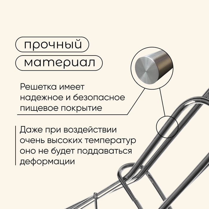 Решётка гриль для рыбы maclay, 30x12 см, хромированная сталь, для мангала Решётка гриль для рыбы maclay, 30x12 см, хромированная сталь, для мангала