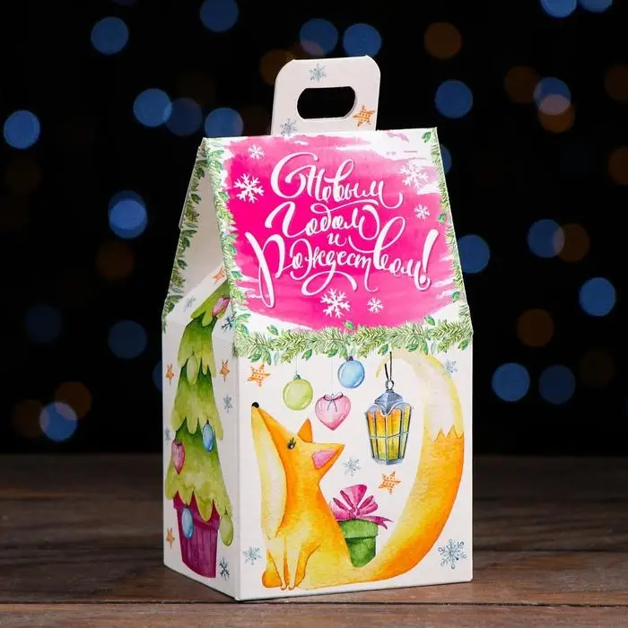 Подарочная коробка «Домик зверят», 9.1×7×15.7 см