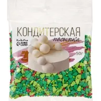 Посыпка кондитерская &laquo;Микс&raquo;, новогодняя, 50 г