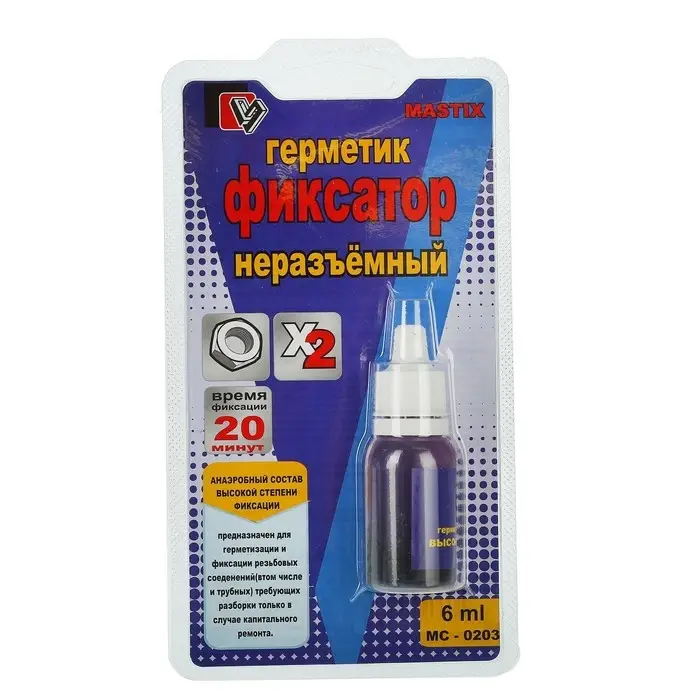 Герметик фиксатор MASTIX, высокопрочный, 6 мл Герметик фиксатор MASTIX, высокопрочный, 6 мл