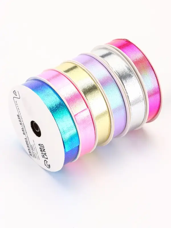 Лента упаковочная для декора и подарков, перламутровая с эффектом перелива, МИКС, 1.2 см &times; 5 м&plusmn;5%