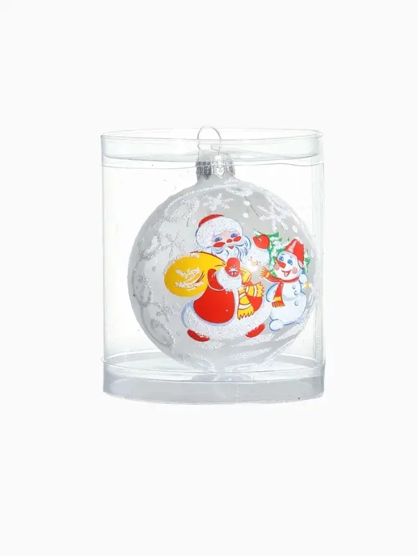 Ёлочный шар &laquo;Ветерок&raquo;, новогодний, d=6 см, белый