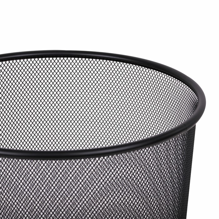 Корзина для бумаг металлическая, 20 литров, BRAUBERG Germanium, чёрный Корзина для бумаг металлическая, 20 литров, BRAUBERG Germanium, чёрный