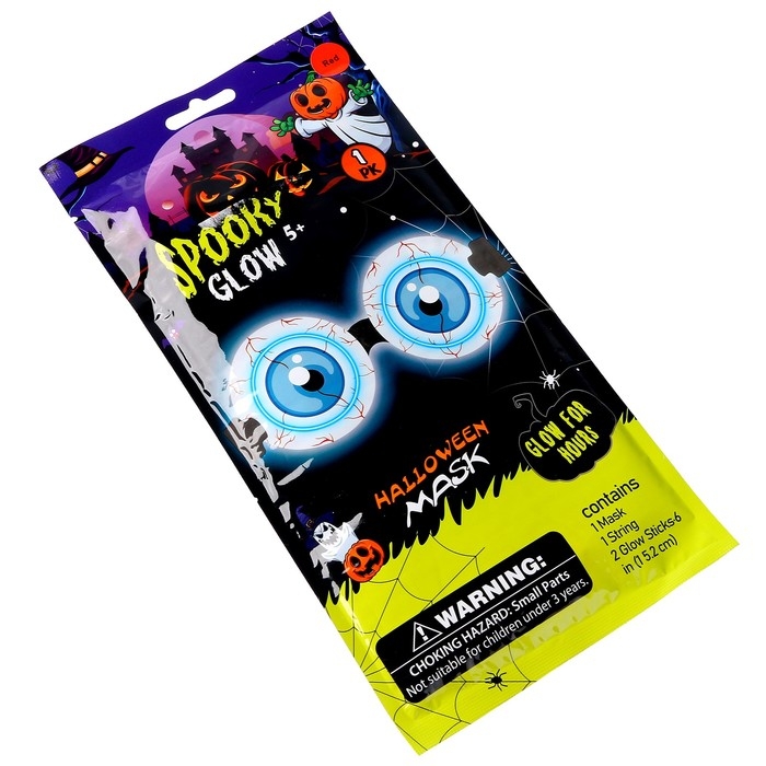 Неоновая маска &laquo;Очки&raquo; на резинке