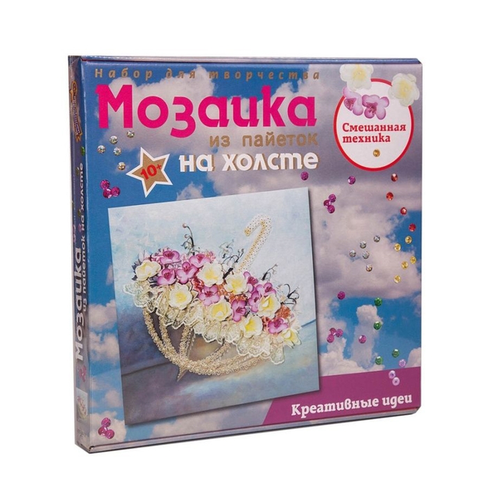 Мозаика из пайеток на холсте «Романтика дождя» Мозаика из пайеток на холсте «Романтика дождя»