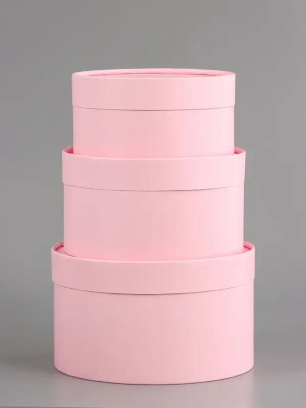 Набор подарочных коробок 3 в 1, завальцованные, розовый, 20&times;12 - 18&times;10 - 16&times;8 см