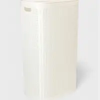 Плетёная корзина для белья с крышкой "Лён" 100л 43×32×80см, цвет белый Плетёная корзина для белья с крышкой "Лён" 100л 43×32×80см, цвет белый