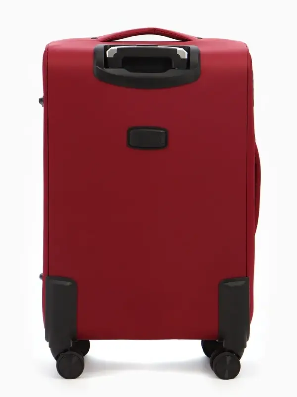 Чемодан на колёсах TEXTURA, кодовый замок, текстильный, с увеличением, 47&times;30&times;78 см, 28", красный