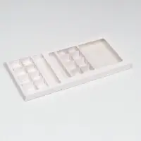 Коробка для 8 + 8 конфет + шоколад, с окном, белая 30&times;19.5&times;3 см