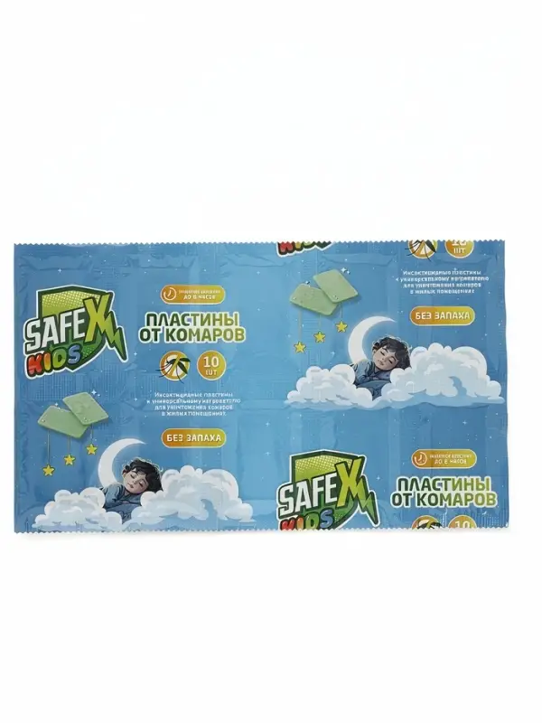 Пластины от комаров SAFEX Kids, 10 упаковок по 4 шт.