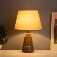 Лампа настольная RISALUX &laquo;Образ&raquo;, 40 Вт, Е14, золотистая, 23&times;23&times;32 см