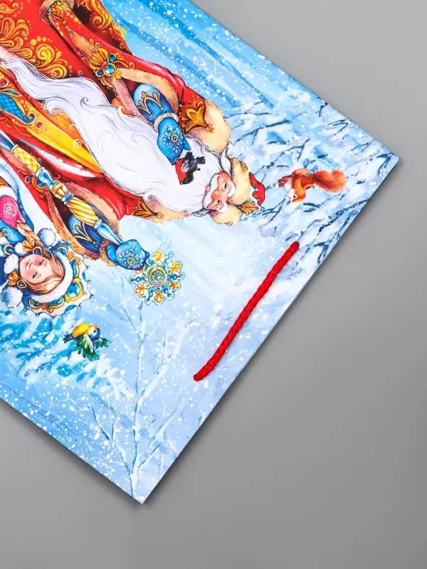 Пакет подарочный новогодний ламинированный, «Дед Мороз и снегурочка» , 26×12×32 см Пакет подарочный новогодний ламинированный, «Дед Мороз и снегурочка» , 26×12×32 см