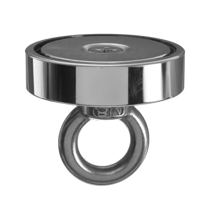 Магнит неодимовый с петлей для авто, d=60 мм, сцепление 75 кг