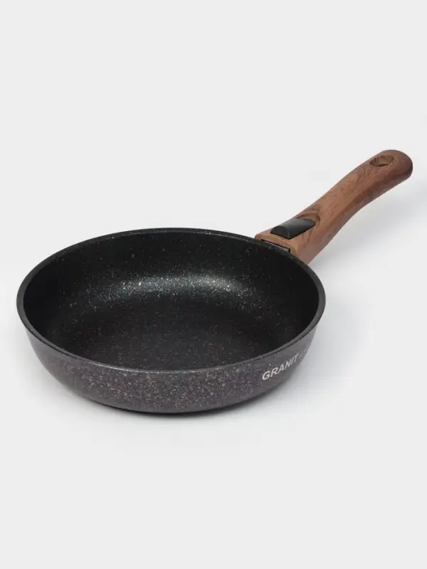 Сковорода KUKMARA Granit ultra blue, d=22 см, съёмная ручка, антипригарное покрытие, литой алюминий, синяя