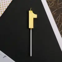 Свеча для торта, цифра &laquo;1&raquo;, 11.5&times;2.3 см
