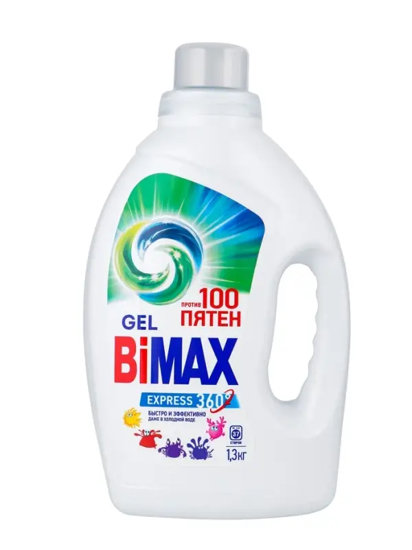 Жидкое средство для стирки BiMax &laquo;100 пятен&raquo;, гель, универсальное, 1.3 л