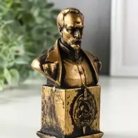 Бюст декоративный &laquo;Дзержинского Ф.Э.&raquo;, гипсовый, 12&times;7.5&times;4.5 см