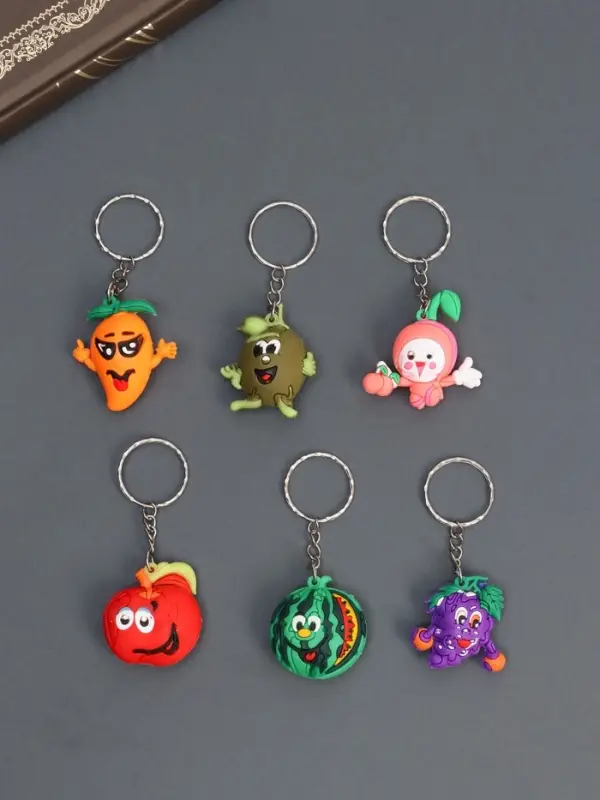 Брелок резина Брелок резина "Фруктики-смайлики" МИКС 2,7х2,6х1,6 см