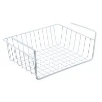Корзина подвесная на полку тм VETTA, 35х26х13,5см, металл, цвет белый