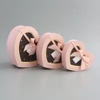 Набор коробок 3 в 1 сердца 22 х 20 х 9;  18.5 х 17 х 7.5; 16 х 14 х 6 см