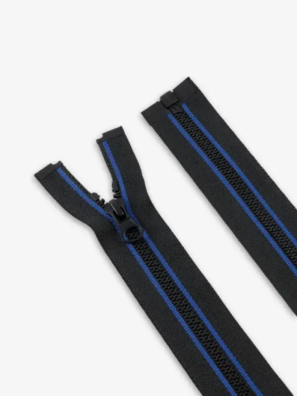 Молния &laquo;Трактор&raquo;, №5, разъёмная, замок автомат, 80 см, чёрная, синяя