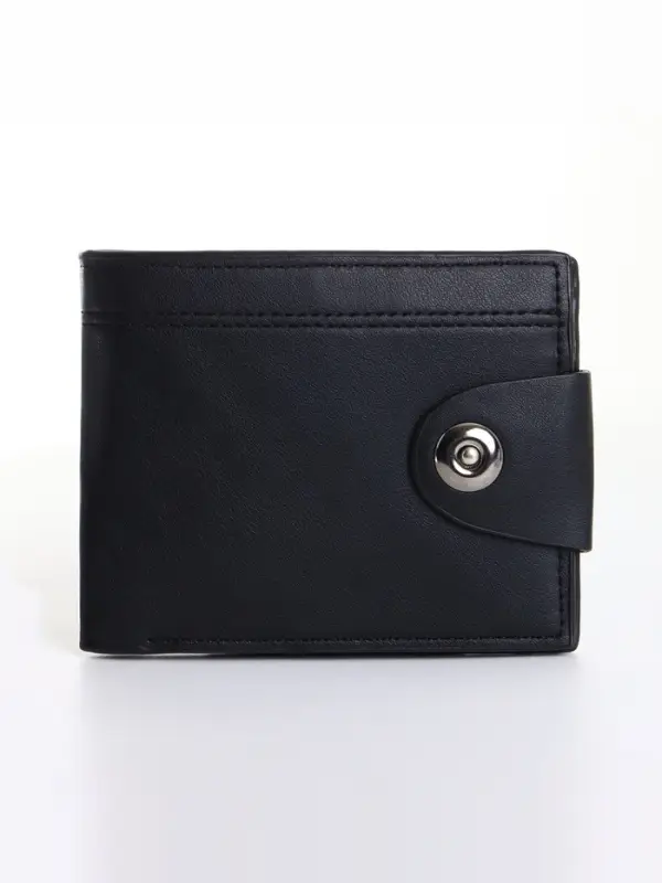 Портмоне мужское, отделение на молнии, на магните, чёрное