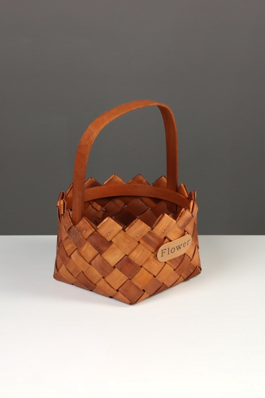 Набор корзин плетёных, 2 шт., 20×20×12 см, 16×16×10 см, ива, натуральный цвет