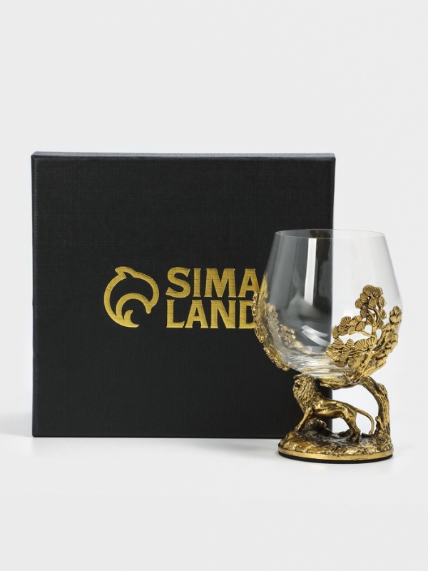 Бокал для коньяка Бокал для коньяка "Лев", 8.3 х 12.3, золото