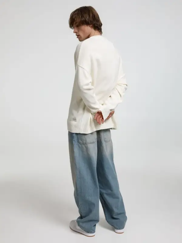 Джемпер оверсайз унисекс Stated в сумке, белый (молочный), размер S/M