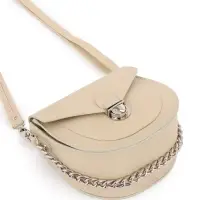 Сумка женская мессенджер TEXTURA на клапане, 17&times;10&times;18 см, бежевая