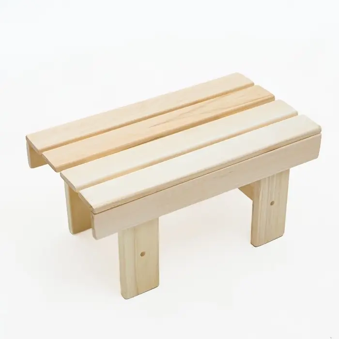 Лавка деревянная из липы "Добропаровъ" 60х30х30 см, для бани