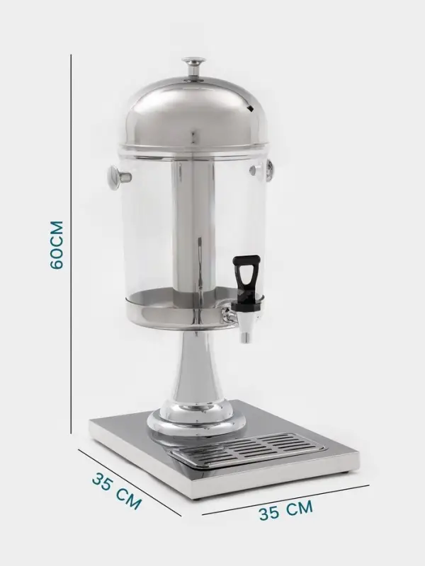 Диспенсер для напитков Hanna Kn&ouml;vel, 8 л, 350&times;260&times;600 мм, нержавеющая сталь, серебристый