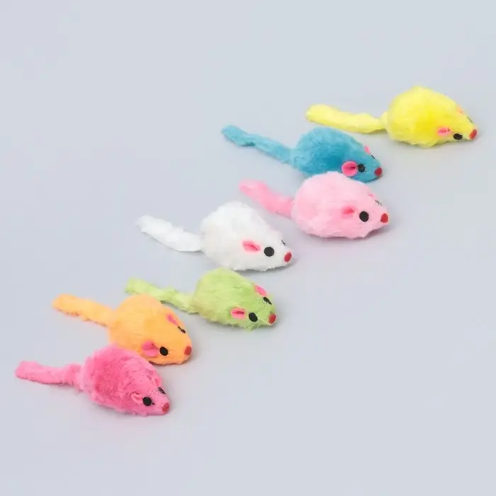 Игрушка для кошек &laquo;Малая мышь&raquo;, 6 см, с кошачьей мятой внутри, искусственный мех, белая