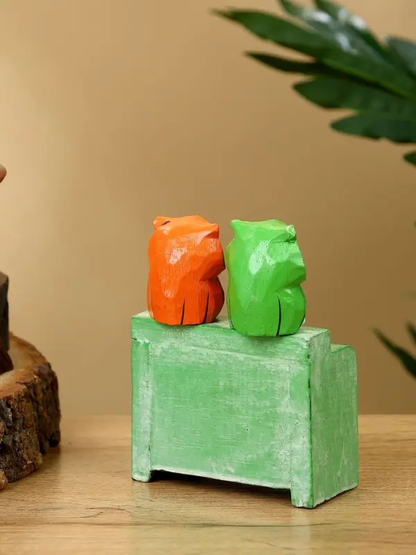 Календарь настольный «Пара совят», 7.5×4×10 см, дерево, зелёный, оранжевый Календарь настольный «Пара совят», 7.5×4×10 см, дерево, зелёный, оранжевый