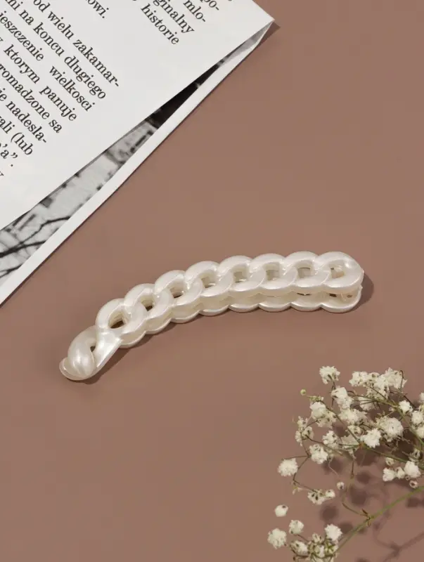 Банан для волос &laquo;Звенья&raquo;, 10 см, белый