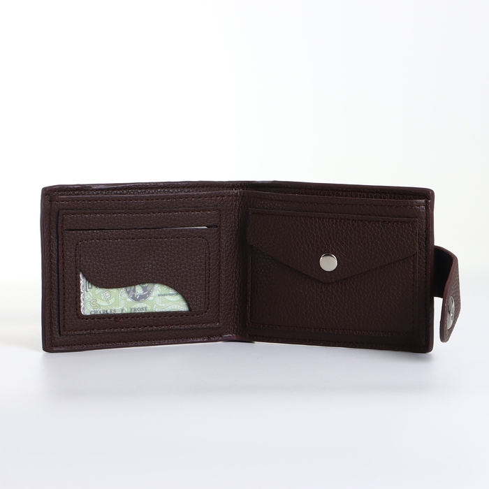 Портмоне мужское на магните, цвет коричневый Портмоне мужское на магните, цвет коричневый
