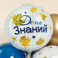 Воздушный шар фольгированный 18" «День знаний», круг, инд. уп.