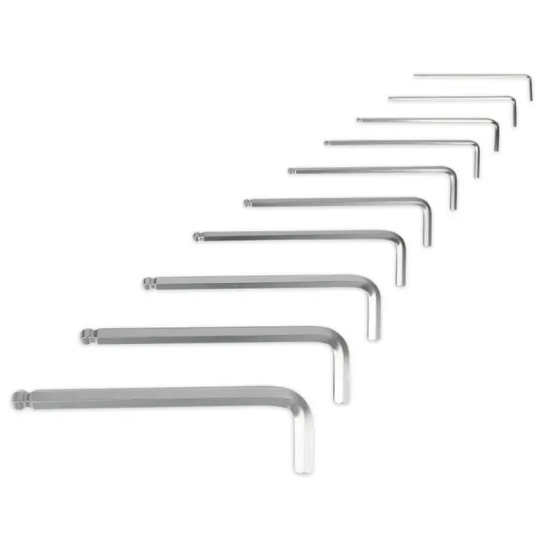 Набор ключей торцевых шестигранных шаровых 10 предметов (1,5-12мм) AVS HKS-10B