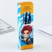 Ручка пиши-стирай, синяя паста, гелевая, 0.5 мм с колпачком &laquo;Аниме парень&raquo;