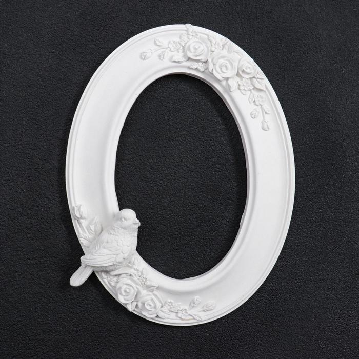 Фоторамка  Фоторамка "Овальная с птичками" белая