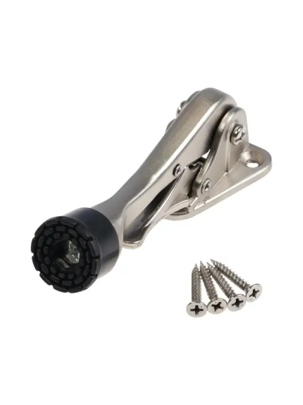Фиксатор дверной LOCKLAND “козья ножка”, с автоподъемом, цвет хром Фиксатор дверной LOCKLAND “козья ножка”, с автоподъемом, цвет хром