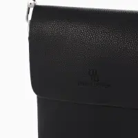 Сумка планшет муж, 19*2*23, 2 отд на молнии,  н/карм, длин рег ремень, черный