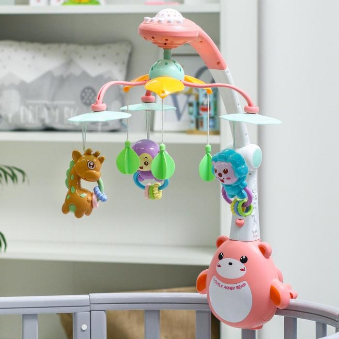 Мобиль музыкальный на кроватку «Мишка. Африка», проектор, пульт, цвет МИКС Мобиль музыкальный на кроватку «Мишка. Африка», проектор, пульт, цвет МИКС