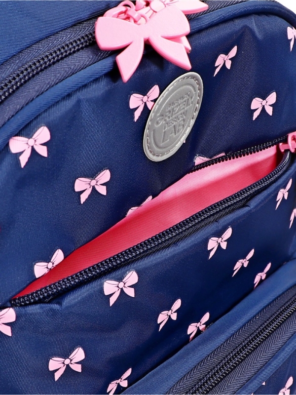 Рюкзак школьный, 39×28×20 см, Grizzly, эргономичная спинка, синий, RG-568-2_3 Рюкзак школьный, 39×28×20 см, Grizzly, эргономичная спинка, синий, RG-568-2_3