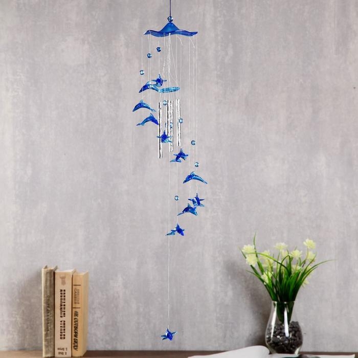 Музыка ветра пластик Музыка ветра пластик "Дельфин" 4 трубочки + 11 фигурок